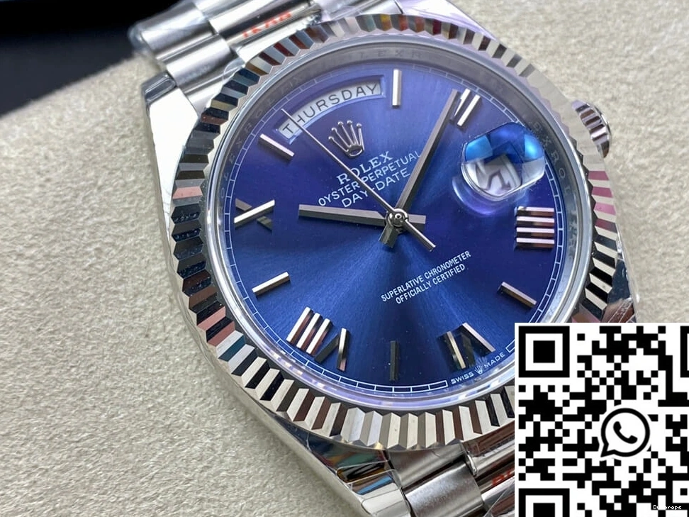 M228236-0007 Rolex Dial Factory EW Date Day Blue 0130